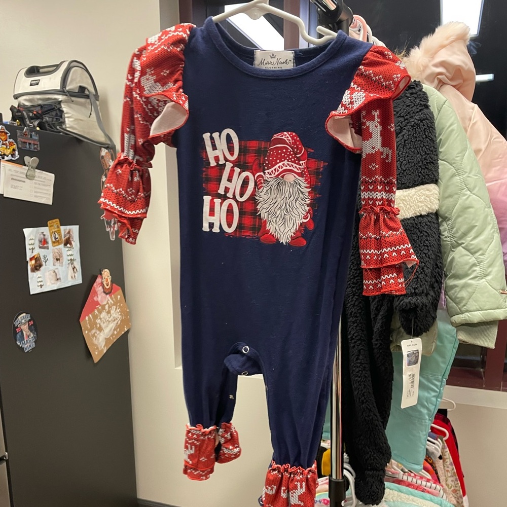 Marie Nicole Boutique Santa gnome one price with flares and ruffles
